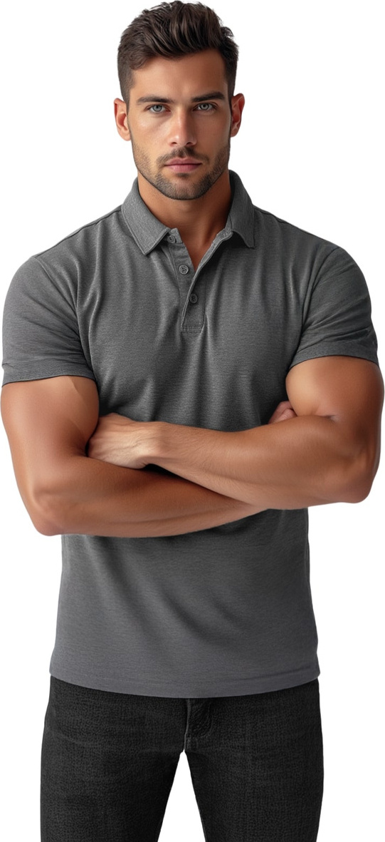 Herren Poloshirt Anthrazit OZONEE JS/8T80/5Z M