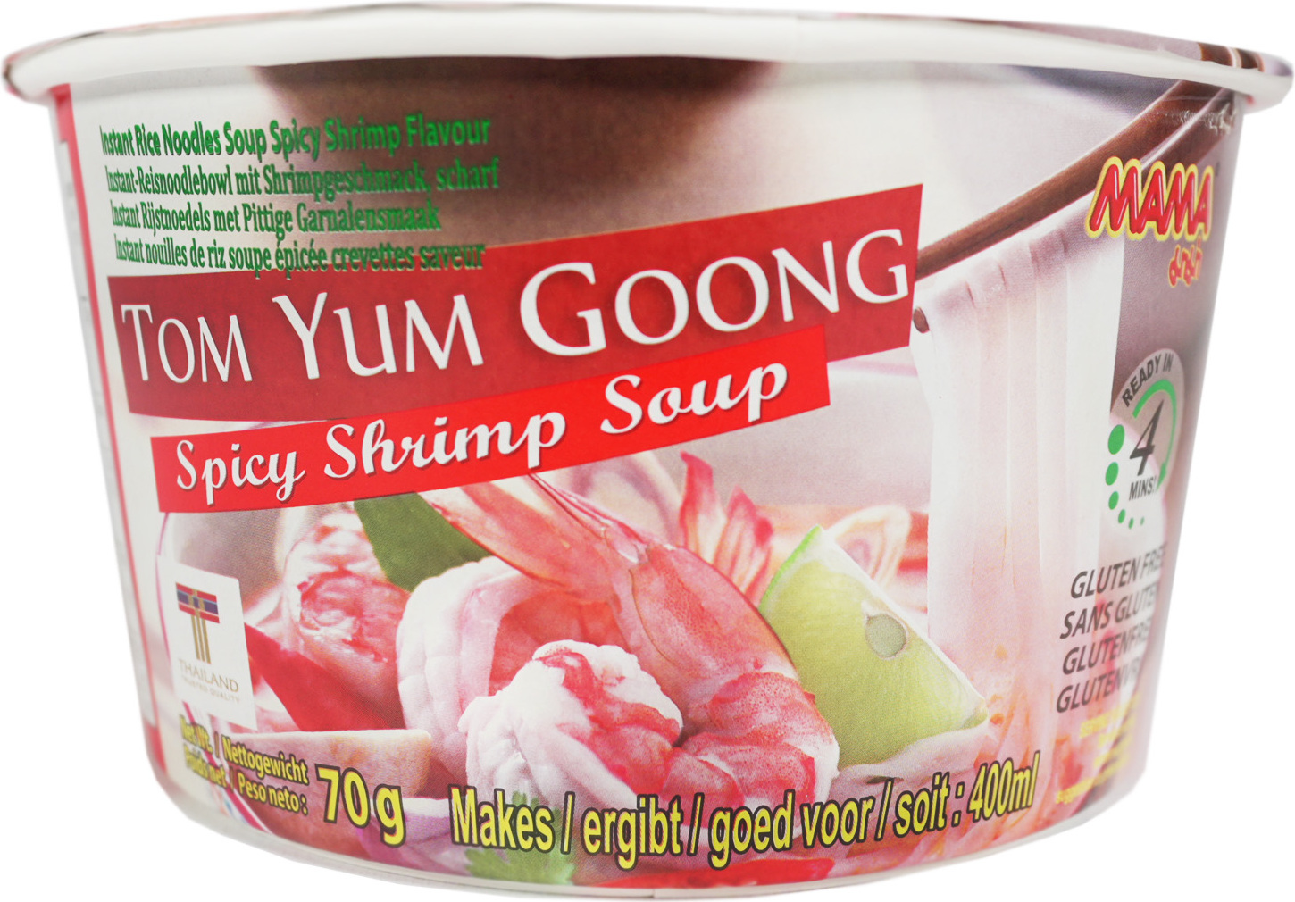Mama Instant Reisnudelsuppe Tom Yum Goong 70g BOWL 4351