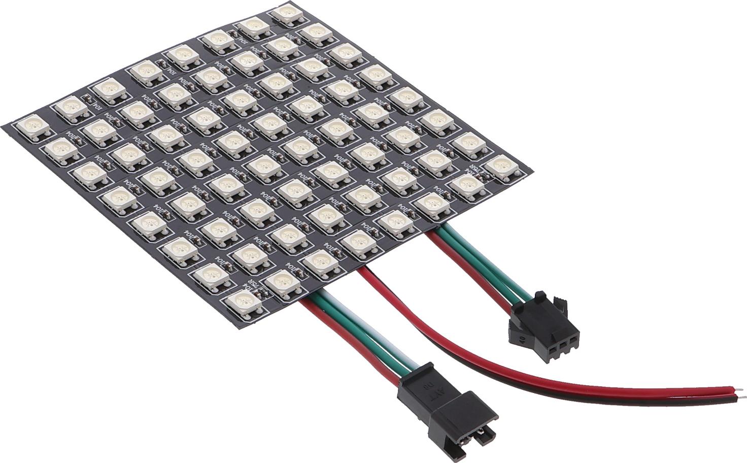 Funduino Flexible WS2812B RGB LED Matrix - mit 8*8 Pixeln, 10mm Pixelabstand