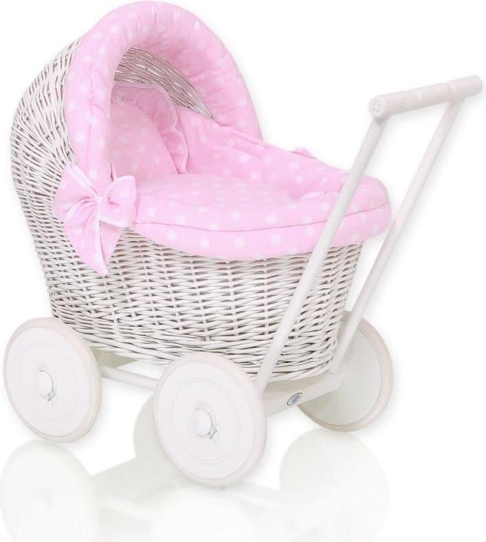 BellaFurn Puppenwagen aus Korbgeflecht - Korbwagen - handgefertigte und biologische Naturprodukte 71703-553