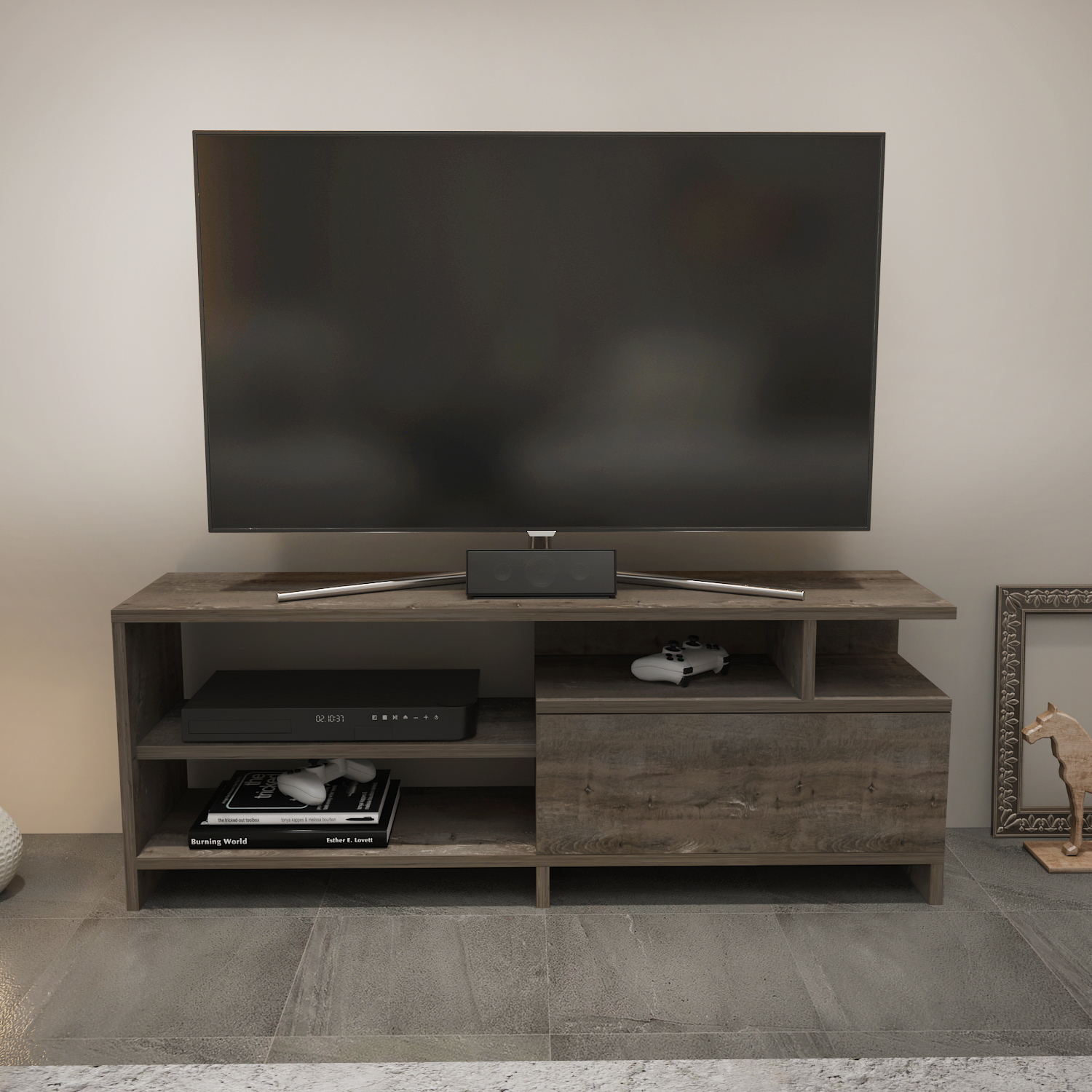 Decorotika Pulaski TV-Möbel für TVs bis zu 55" | Wenge OTVS3263