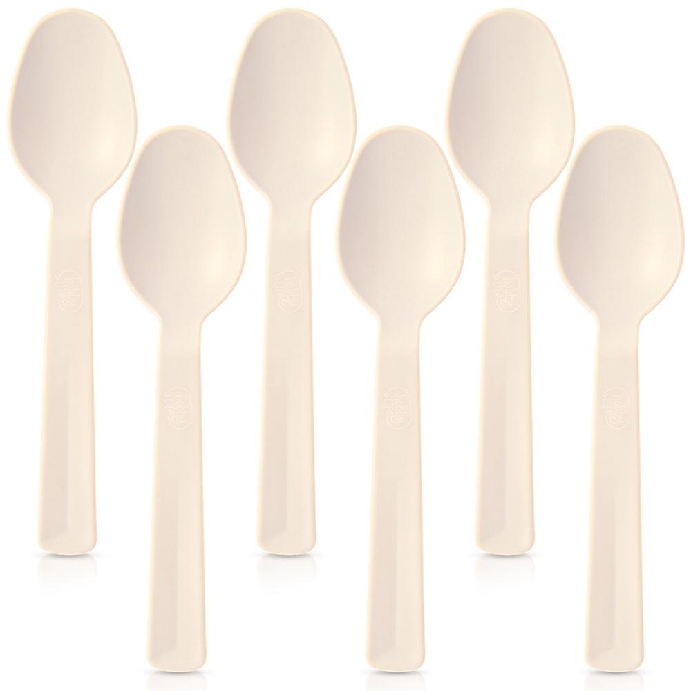 Orion Plastiklöffel, Farbe: Creme, Modell: SANDY, 6 Stück.