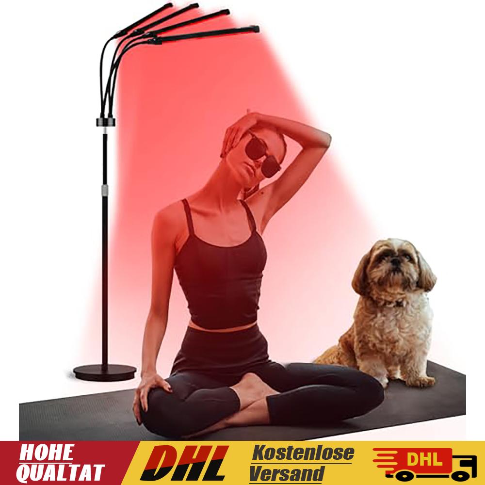 ZREE Rotlichtlampe mit Stand, 180LEDs Infrarotlampe, 850nm Rotlicht mit Timer