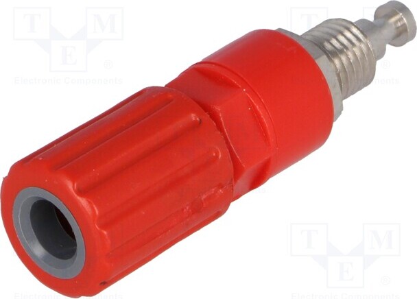 TNE 1x Buchse vernickelt rot 36A Öffng: Ø8mm 4mm Bananen -20÷80°C 3250-I-RT Bananenbu _1GH_PJ3250-R