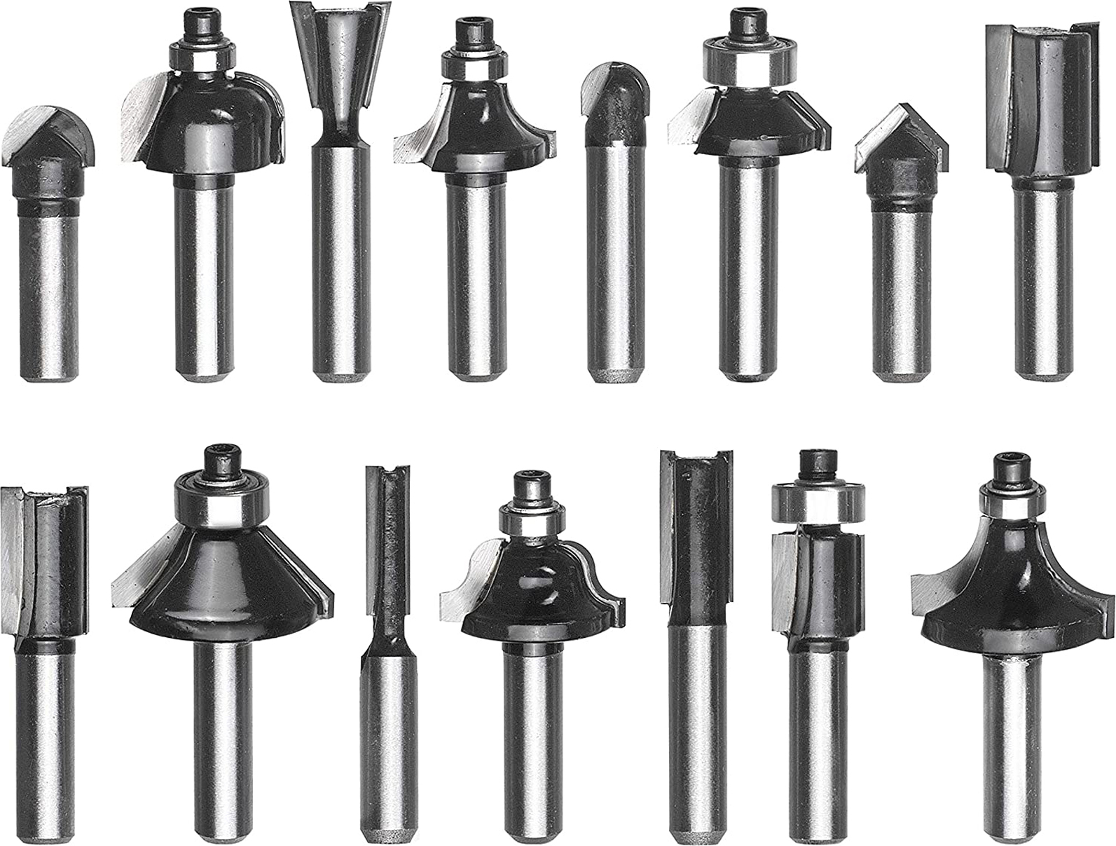 Mandrins à Pince Pour Défonceuse - Lot De 8, Acier Carbone, Conversion 6mm/35mm/8mm, Pour Travail Du Bois