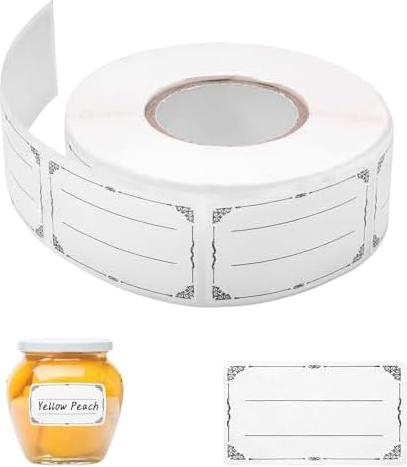 RPSTrading 600 Stück Etiketten Selbstklebend Marmeladen, 30x50mm Etiketten Marmeladengläser für Gläser Marmelade Flaschen Gewürzgläser Tüten Aufkleber KEGQ251127AZRY160