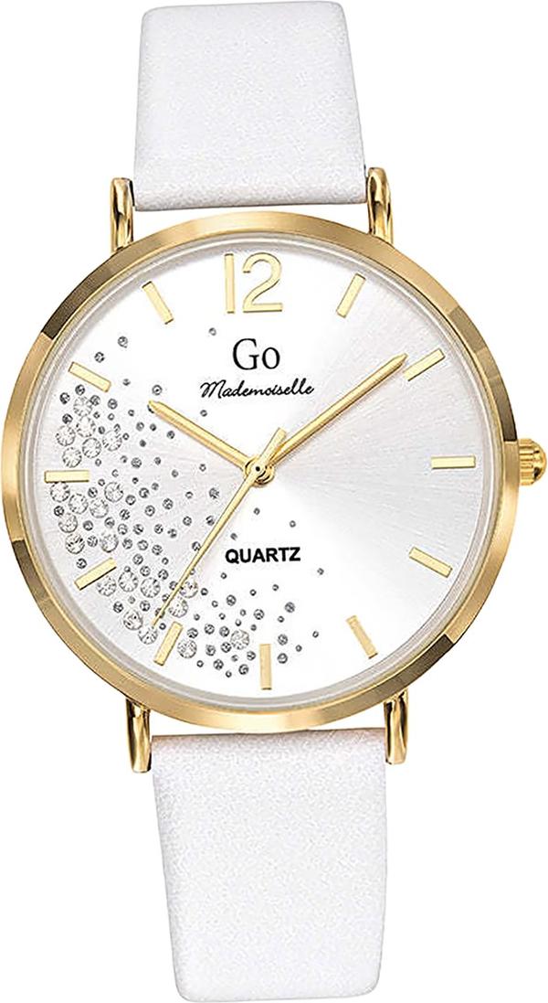 Len dámske náramkové hodinky Girl Only biele analógové Mademoiselle s koženým remienkom D2UGO699359