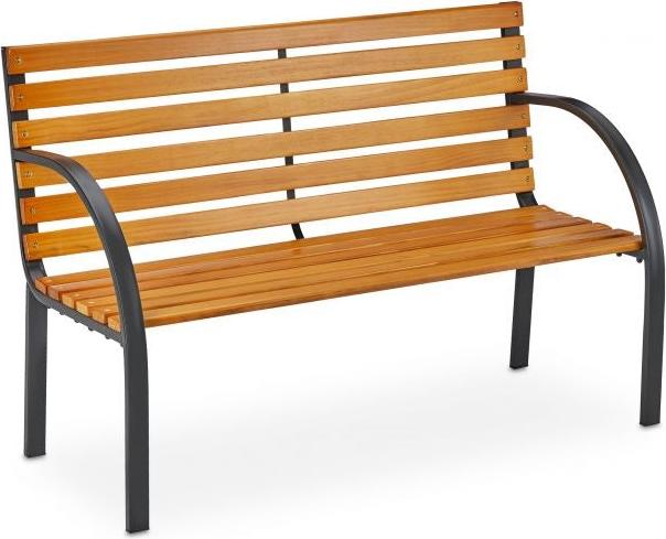 B2X Gartenbank Stahlrahmen & Naturholz