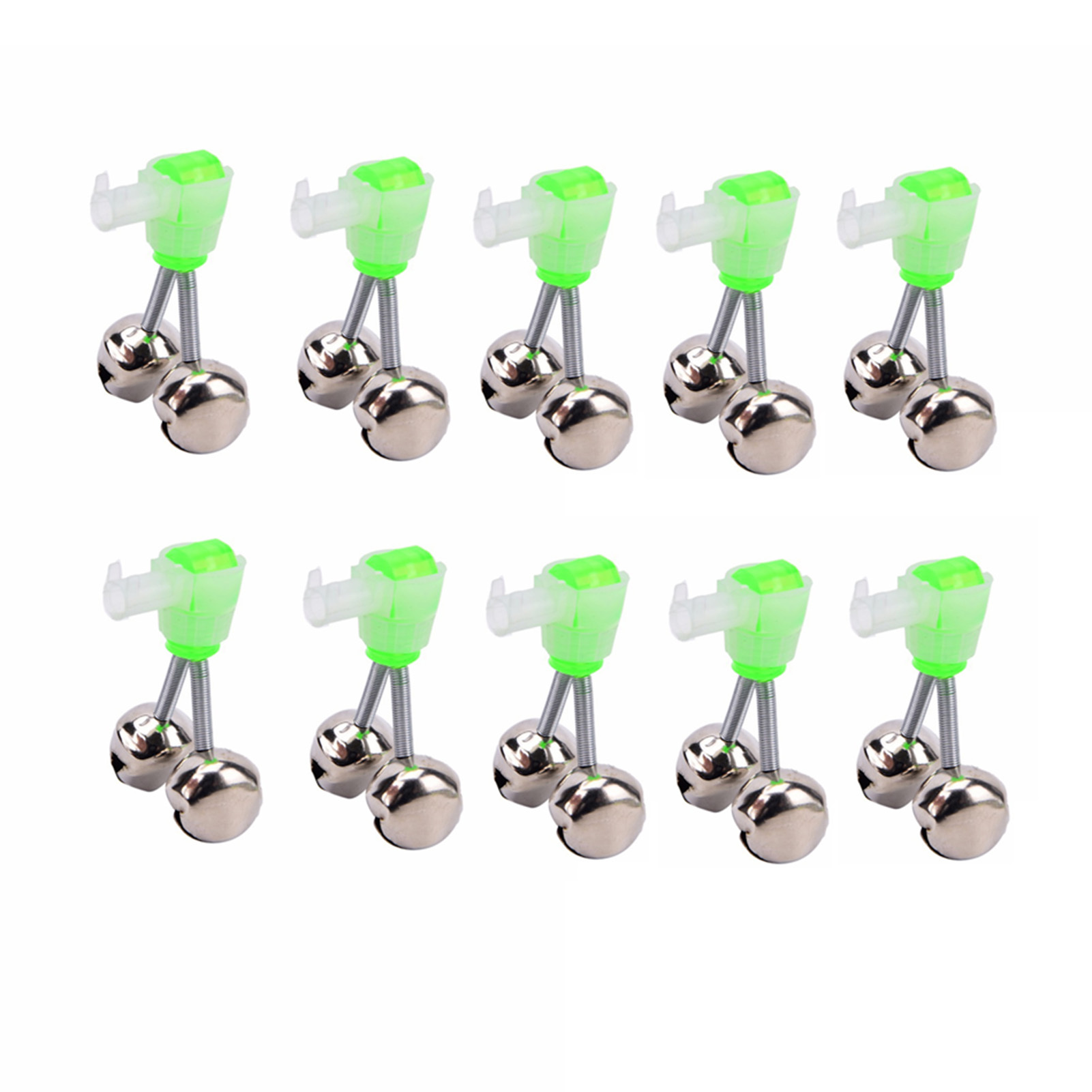Bremen 10Pcs Angeln Alarm Glocke Dual Glocken Hohe Dezibel Empfindliche Mini Meer Angelrute Biss Alarm Glocke Angeln Lieferungen 3602447