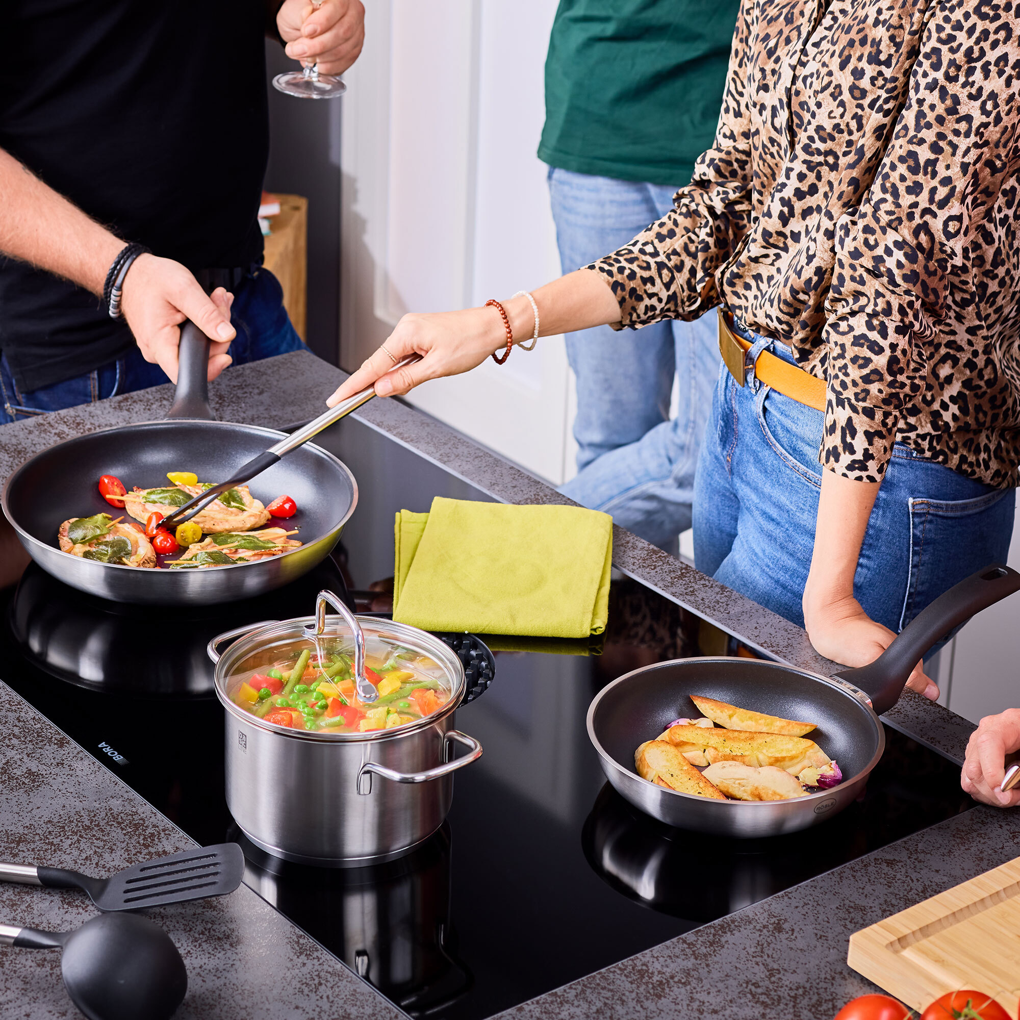 Rösle Basics Line - Casseruola Alta In Acciaio Inox Con Coperchio In Vetro Diametro 15 7 Cm 91437775