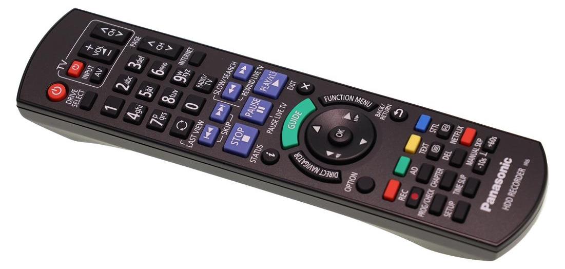 Panasonic N2QAYB000780 Fernbedienung für DMR-HWT130EB Festplattenrecorder