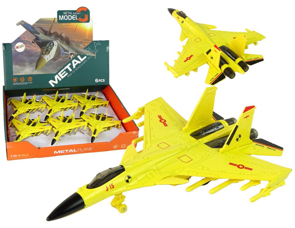 Lean Toys Kampfjet Friktionsantrieb 1:72 Gelb LTY-15411-uniw
