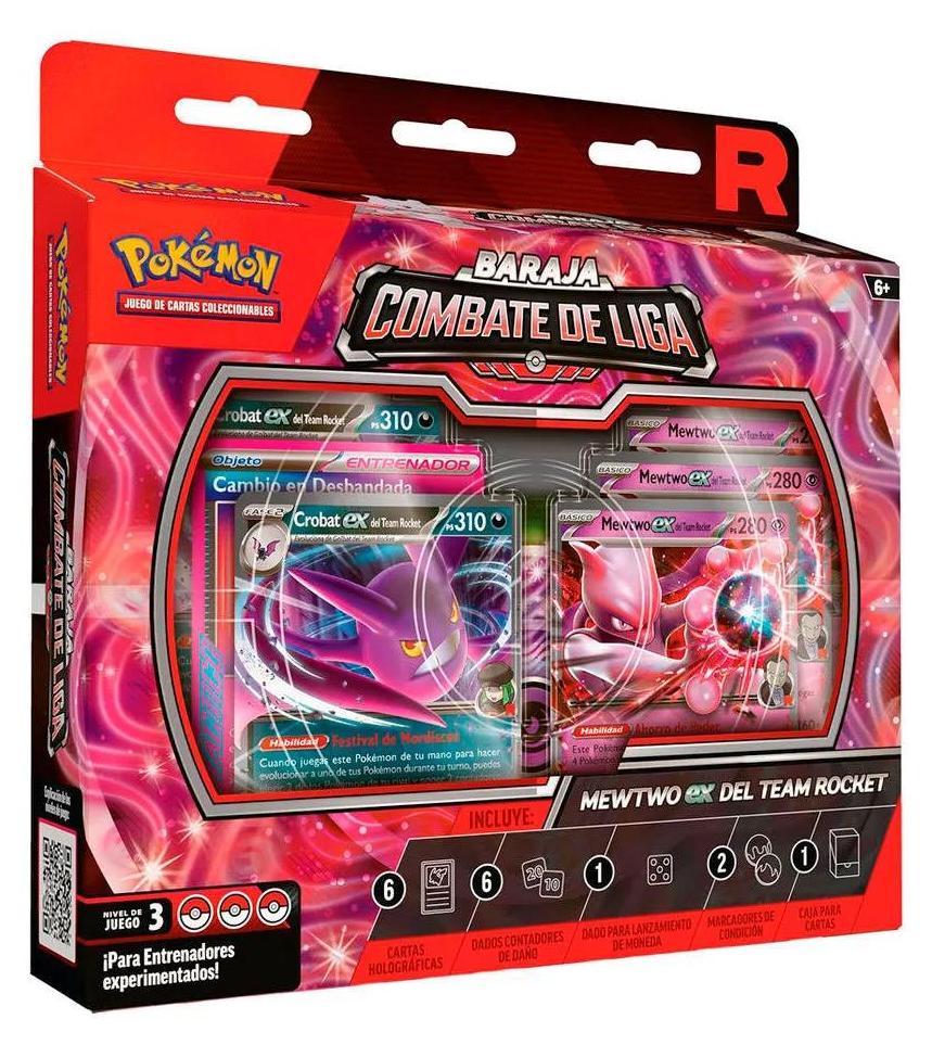 Pokemon Trading Card Game Team Rocket´s Mewtwo Ex League Battle Deck Pokemon Sammelkarten Rosa Kinder Rosa One Size