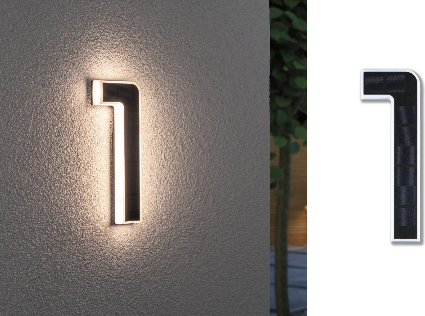 Paulmann Solar LED Hausnummernleuchte Nummer 1 79842