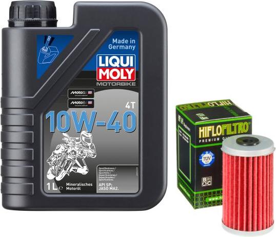 Citomerx Wartungs-Set für Daelim VJ 125 Roadwin BA4BLS 2007 LIQUI MOLY 10W-40 2L Ölfilter 111086
