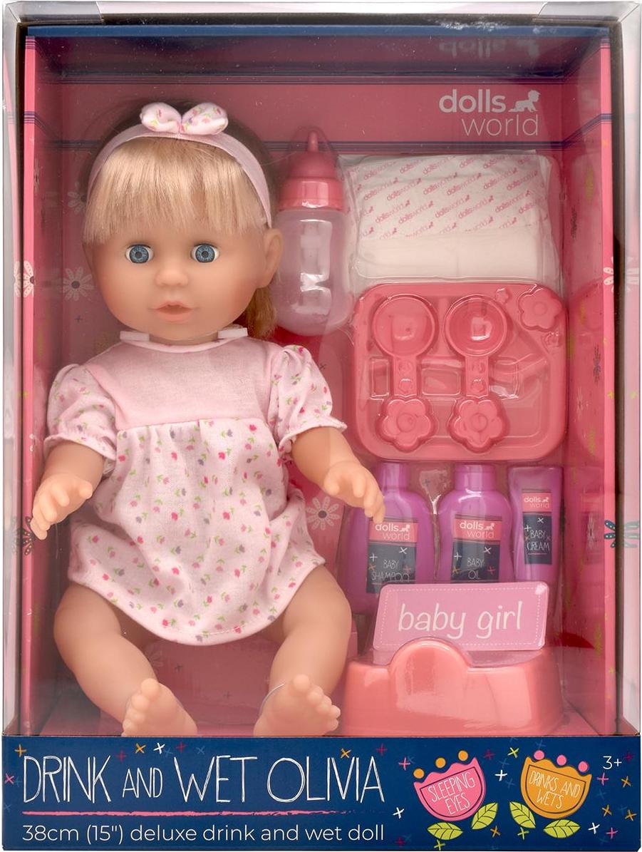 DANTE DollsWorld Puppen. Olivia 38cm trinken/pinkeln 78402