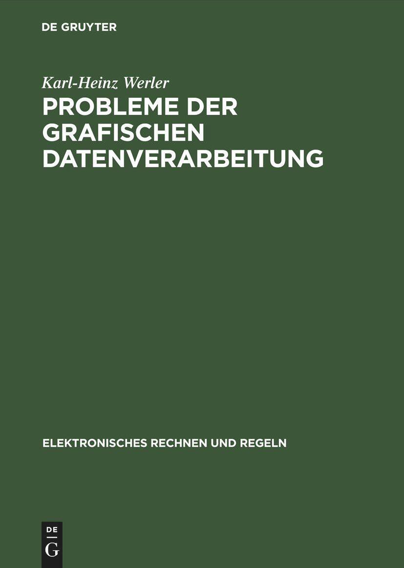 De Gruyter Probleme der grafischen Datenverarbeitung