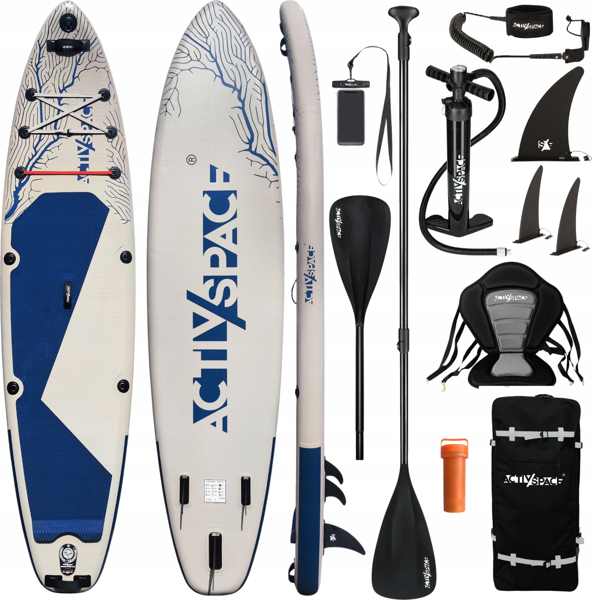 Sup Paddle Board Pumped 350Cm 220Kg Mit Paddelpumpe Und Zubehör