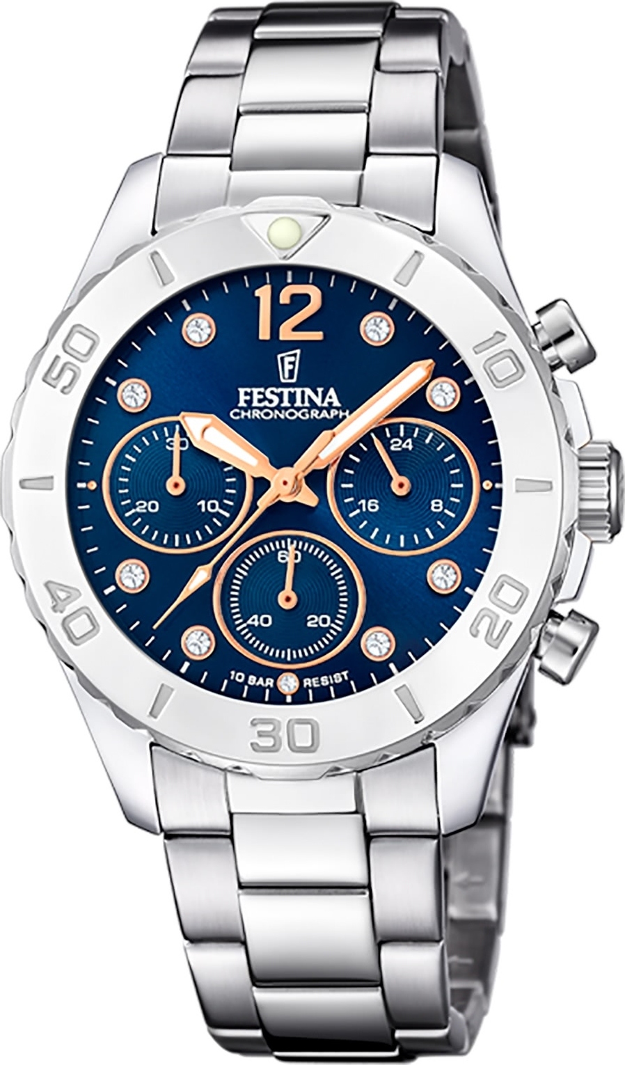 Festina dámske náramkové hodinky z nehrdzavejúcej ocele strieborné ležérne D2UF20603/3