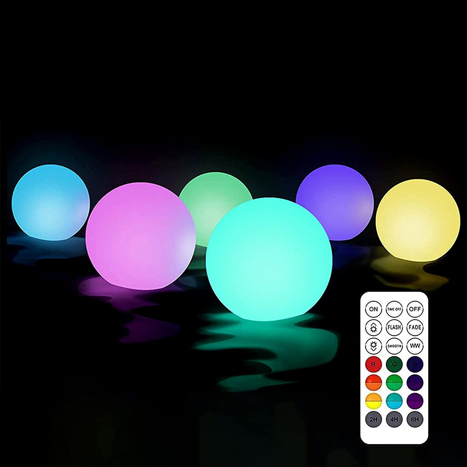 RGB LED Poollicht Poolbeleuchtung Schwimmende Beleuchtung RGB mit Fernbedienung 