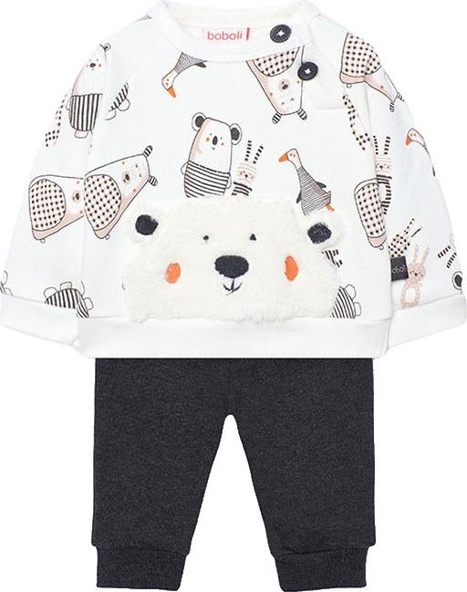 Boboli Knit Set Weiß 18 Months Junge Weiß 18 Months AW25-122162-9689-18M
