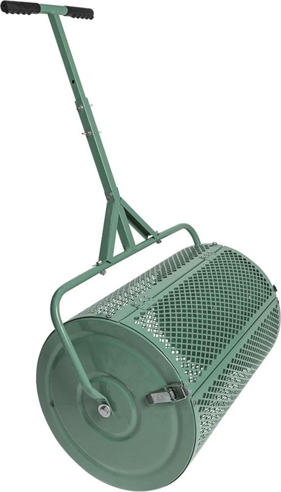 Markenlos Multifunktionale Saatstreuer - Metallnetz - Düngerstreuer - orange Saatgut - Gartenstreuer - Rasenstreuer - Torfmoosstreuer - Handstreuer mit Griff