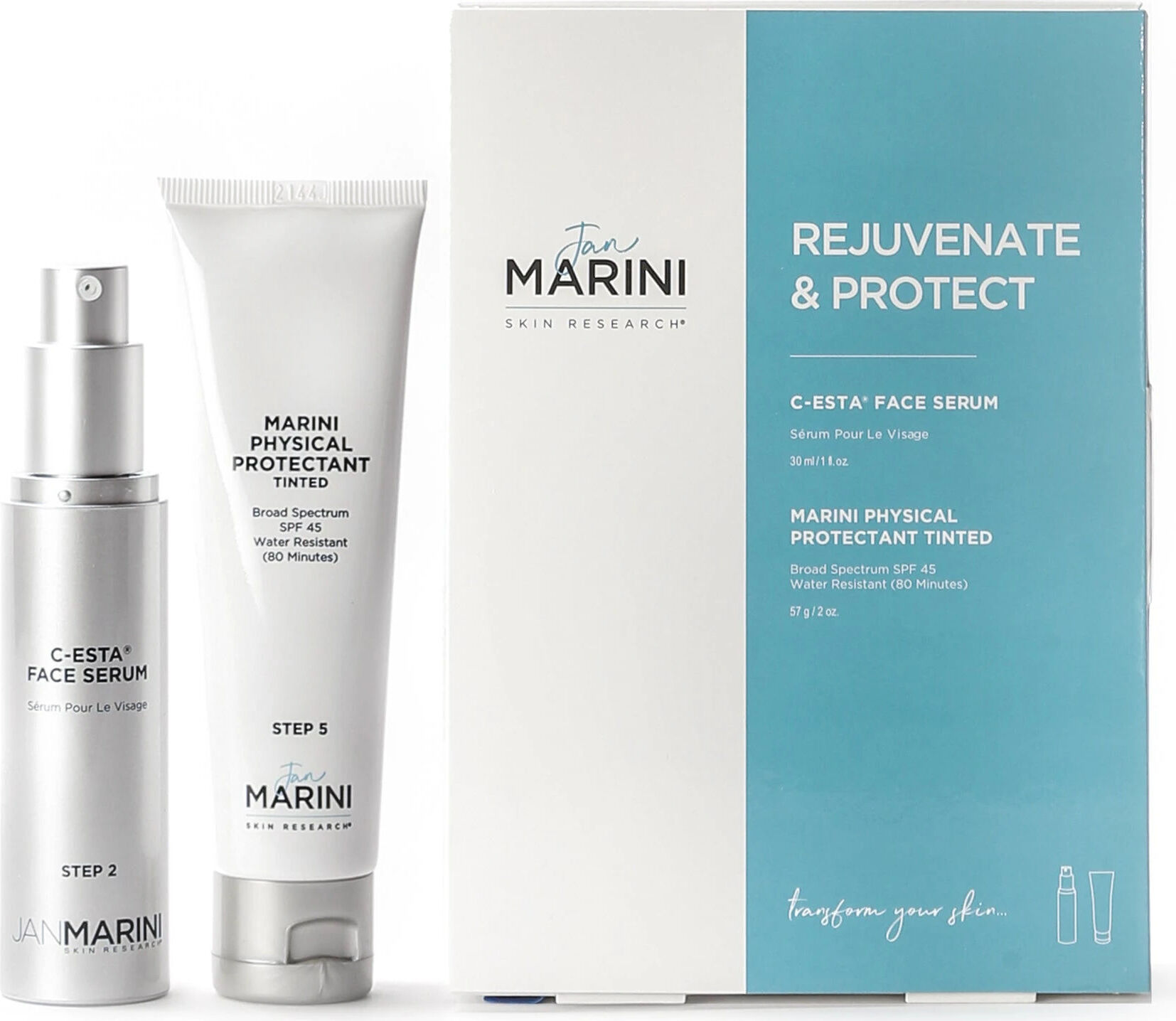 Jan Marini Rejuvenate & Protect: Serum 30 ml + Physical Protectant 57 g