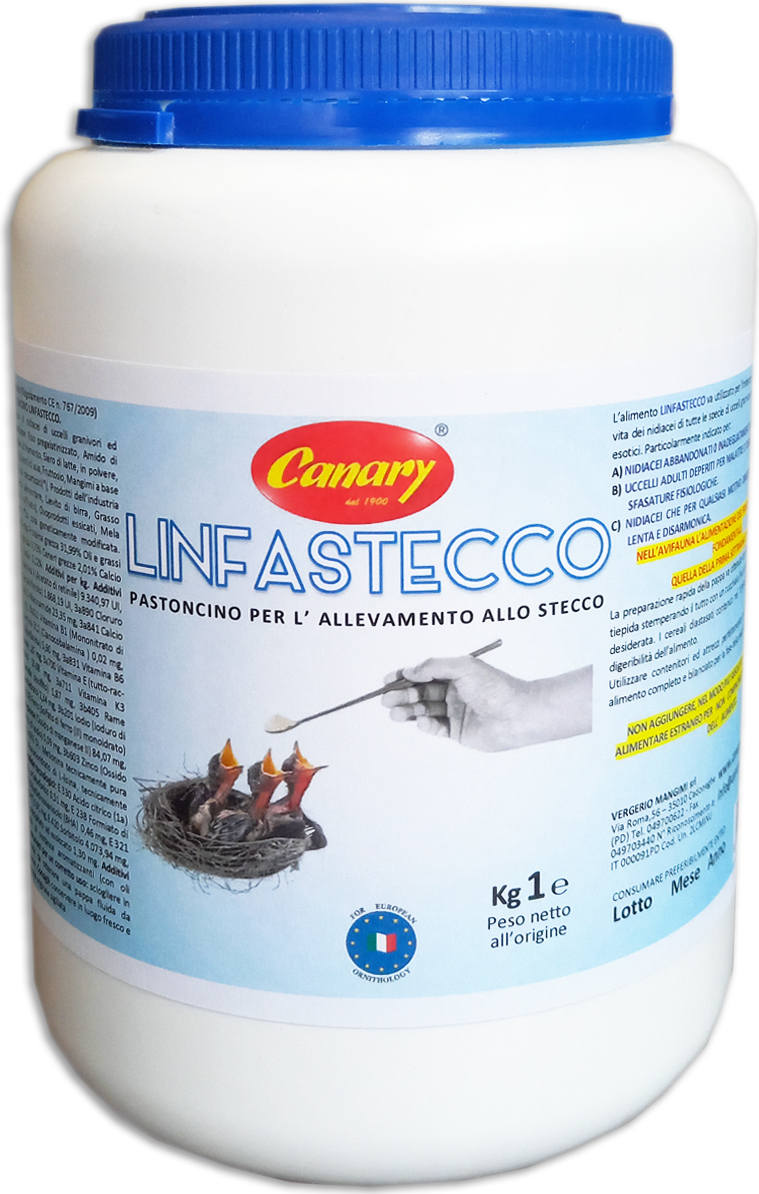 Win2Win Tech Canary LinfaStecco 1 Packung à 1kg - Mehlfutter - Futterbrei für Brutvögel - Futter für die Zucht am Stiel, Pullusvögel, kleine im Nest., 1 kg 18627