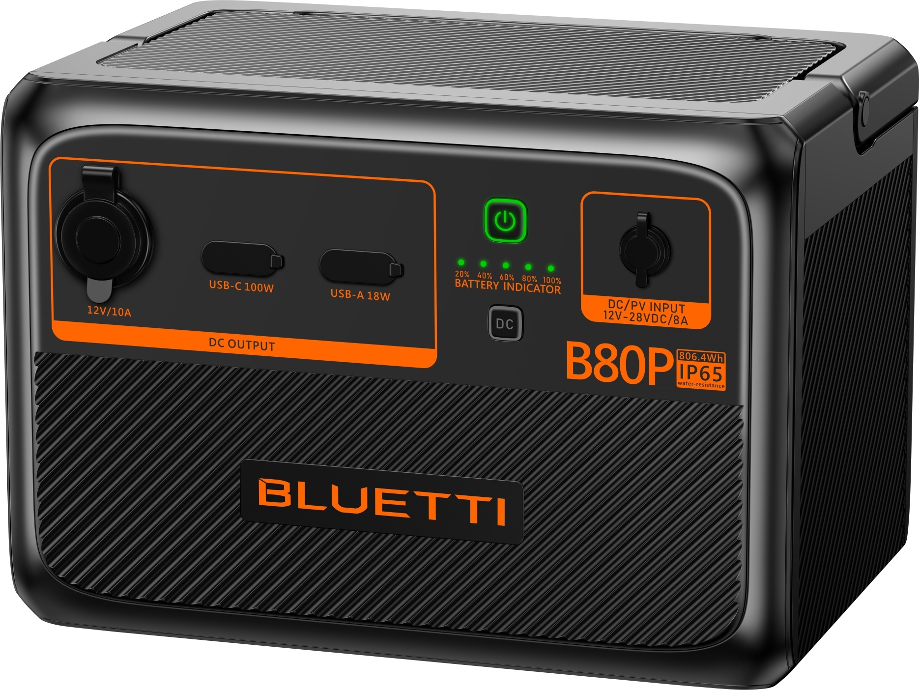 Bluetti B80P, Lithium-Eisen-Phosphat (LiFePO4), 1 Stück(e), Schwarz, 806 Wh, CE, Eidgenössische Kommunikationskommission (FCC), RCM, 9,9 kg