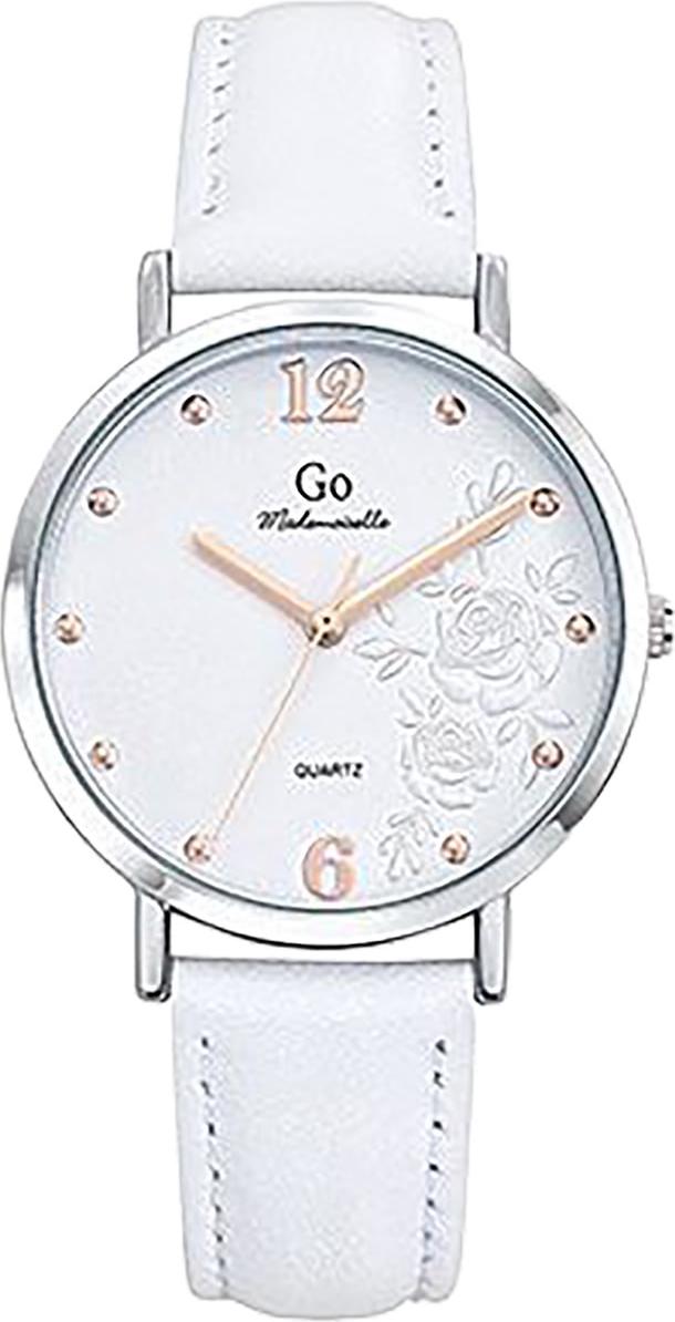 Dámske náramkové hodinky Girl Only Mademoiselle Flower Design White Leather Strap Quartz Watch UGO699450
