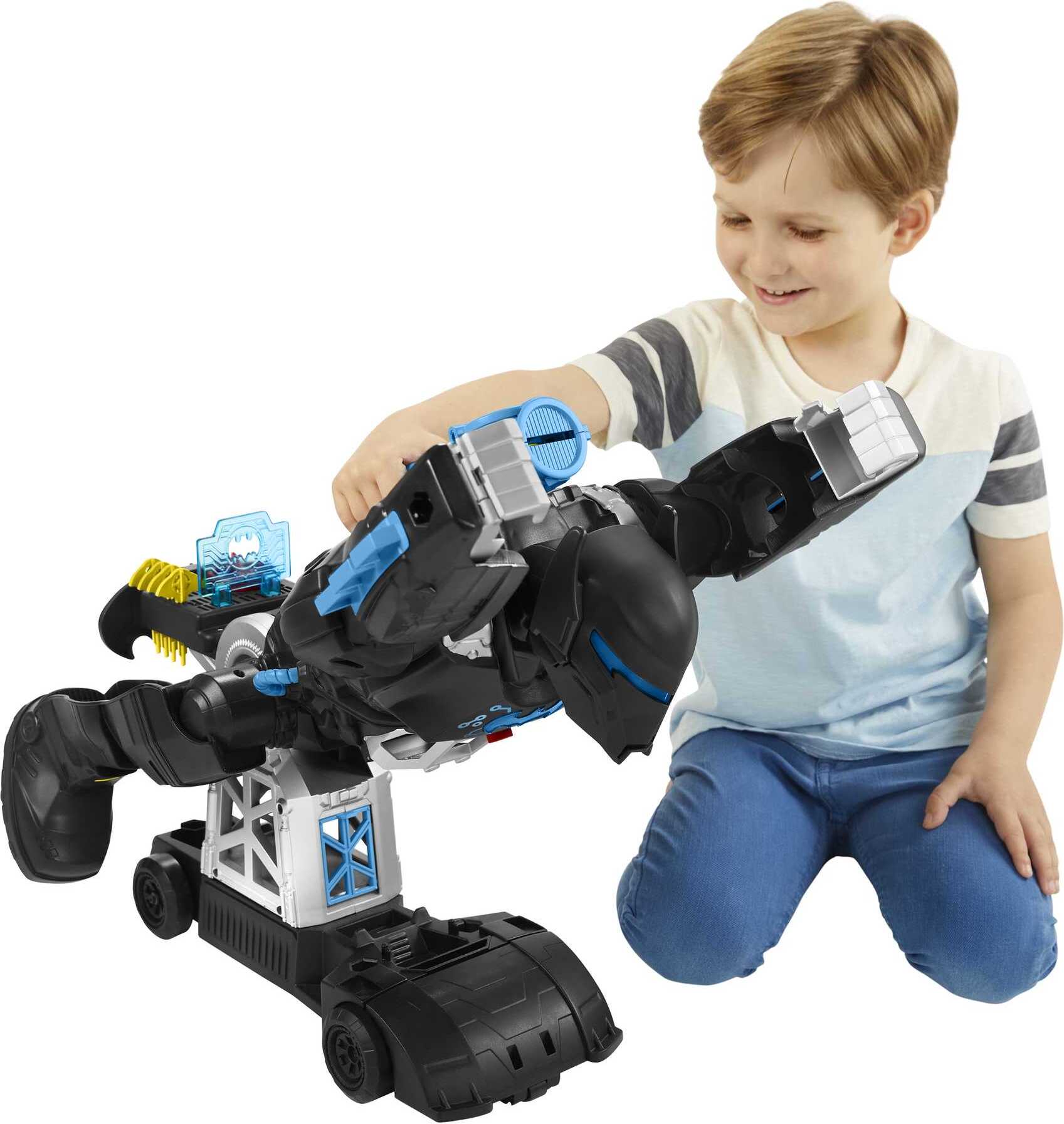 Imaginext DC Super Friends Bat-Bot, Batman Spielzeug (transformierend) HBV67