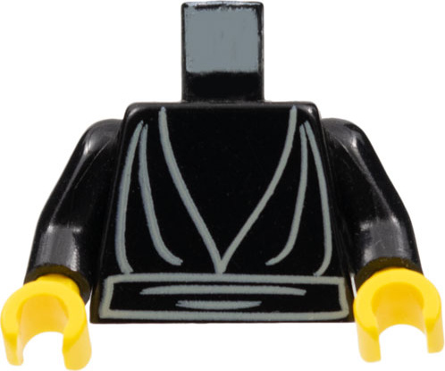 1x torzo minifigúrky Lego Star Wars Luke Skywalker čierny Jedi sw0044 973ps2c01