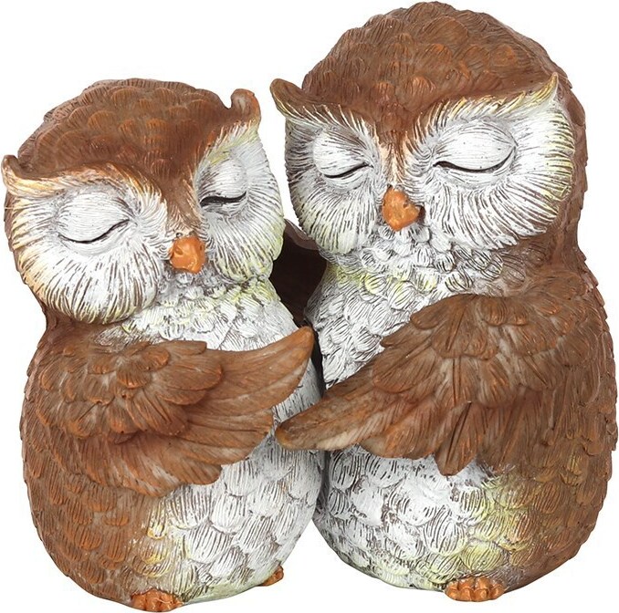 Niečo iné - Ornament "Vtáčie pierko", sova SD4006 (jedna veľkosť) (hnedá/biela)