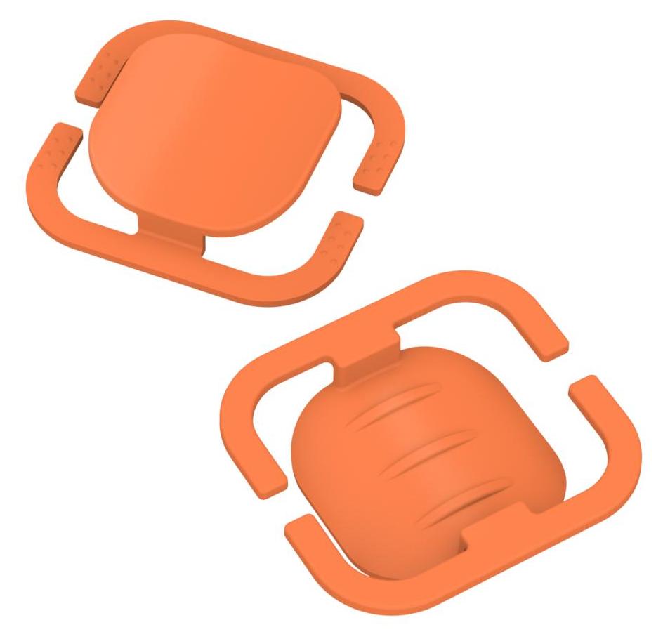 elasto Maskenhalterung "Helm" 2er Set orange