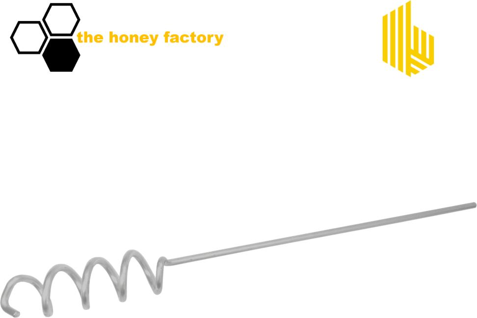 the honey factory Rührspirale EASY ohne Mittelwelle Edelstahl Honigrührer Rührstab Honig Imkerei