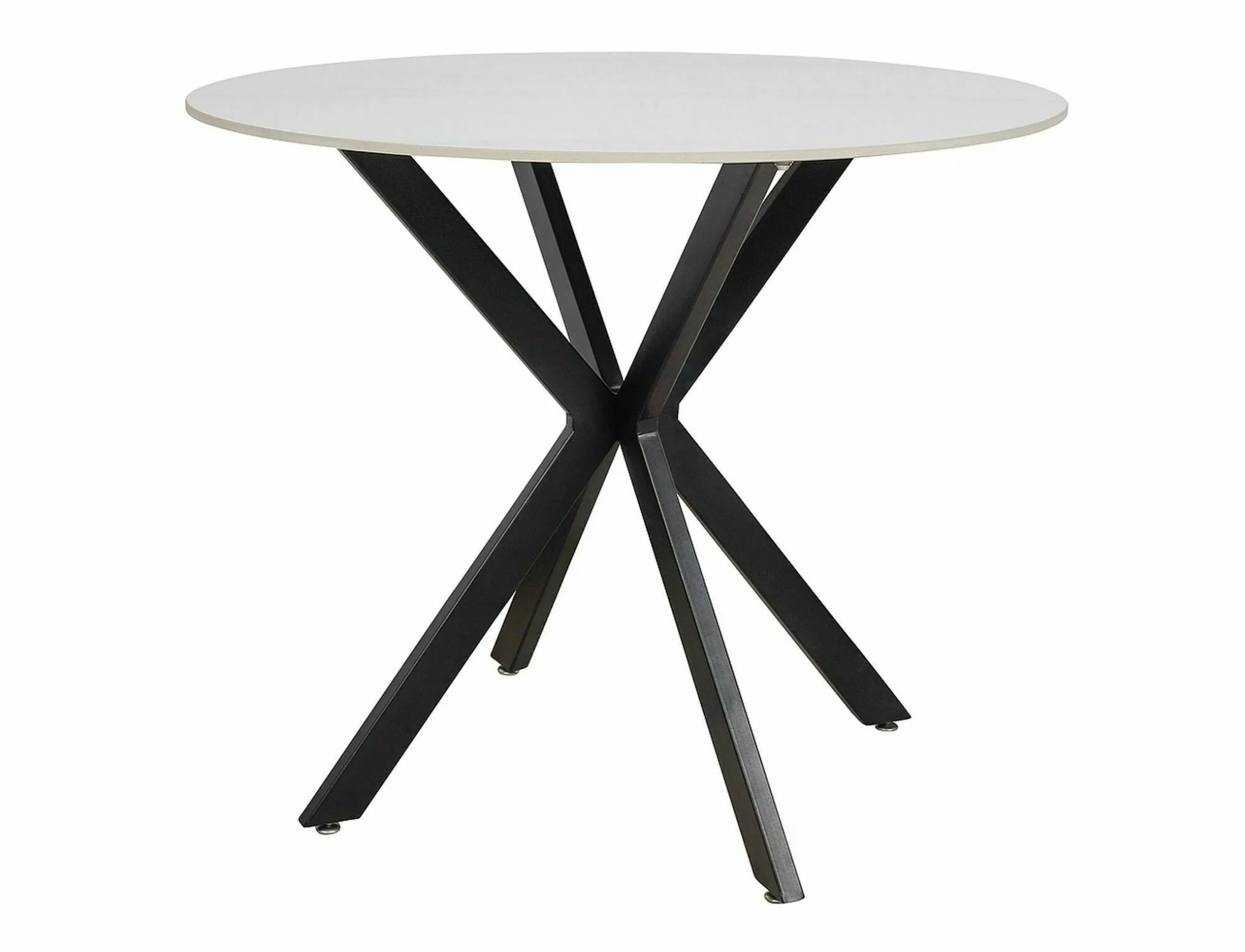 Runder Esstisch 90 cm KAMILO - weiß / schwarz