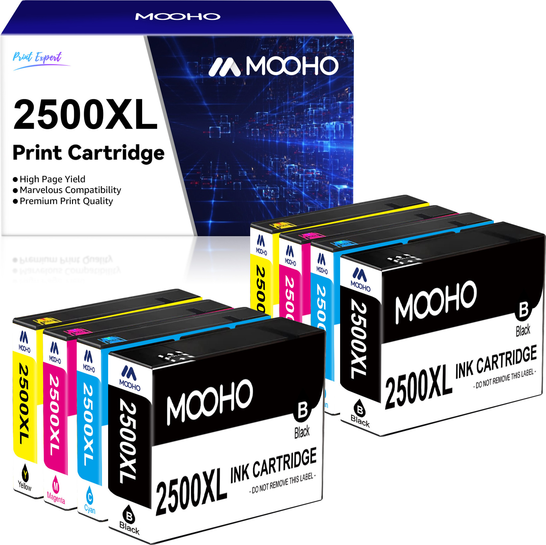 Tintenpatronen Kompatibel Für Canon PGI-2500XL – Multipack (Schwarz, Cyan, Magenta, Gelb) Für Maxify & IB Serie