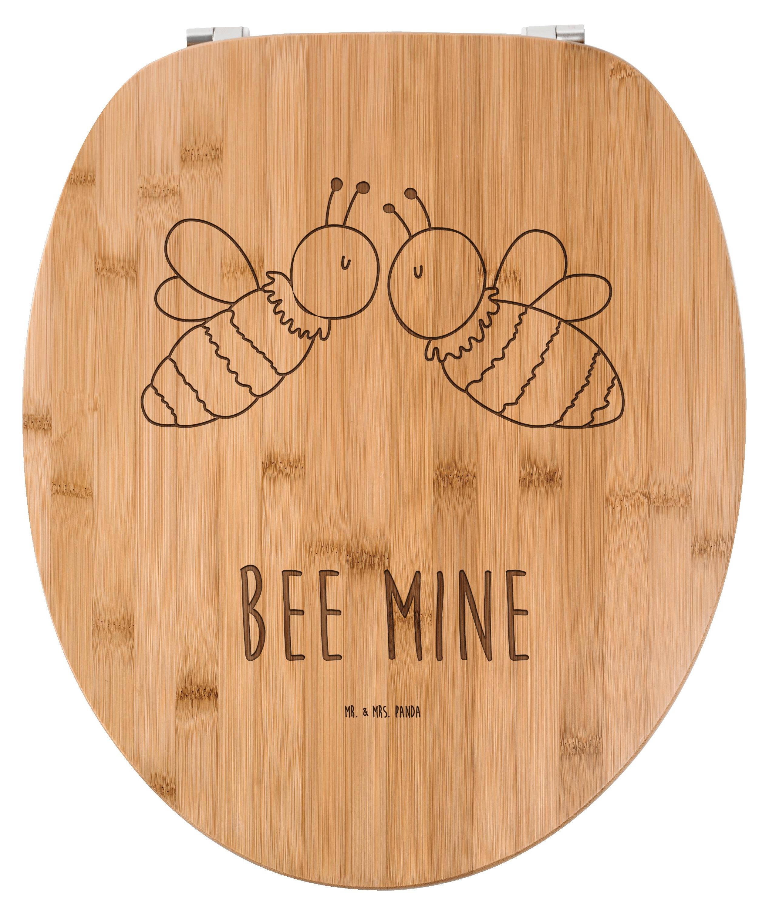 Mr. & Mrs. Panda WC Sitz Biene Liebe - Transparent - Geschenk, WC-Brille, Klobrille, Toilettendeckel, Brille, Klodeckel PD-1909156-STANDARD