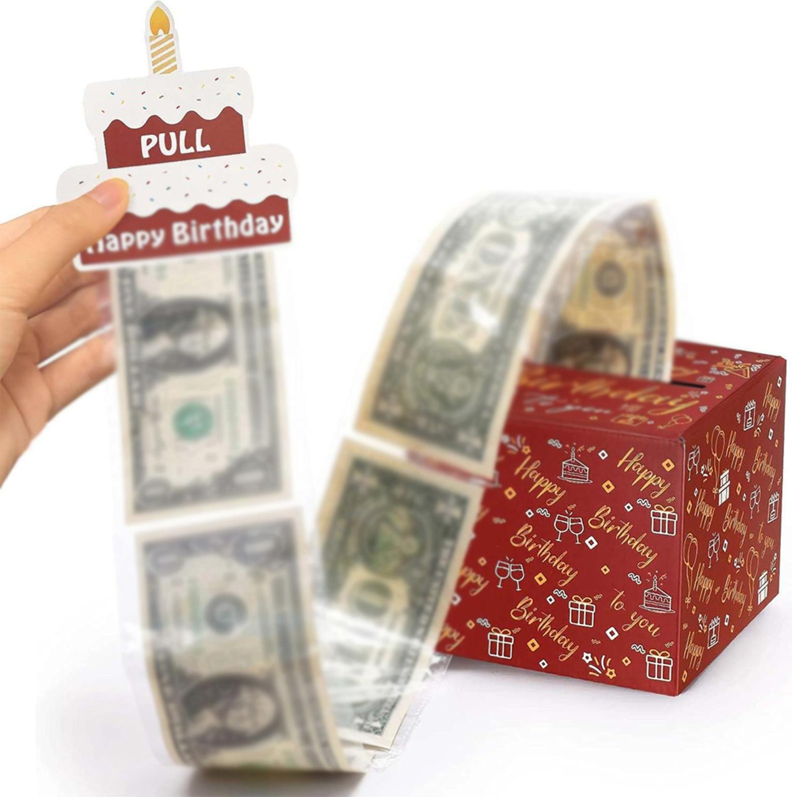 Cocosity Spardose für Bargeld ziehen Geburtstag Überraschung Geschenk Box für Geld Bargeld DIY Set für Frauen Männer