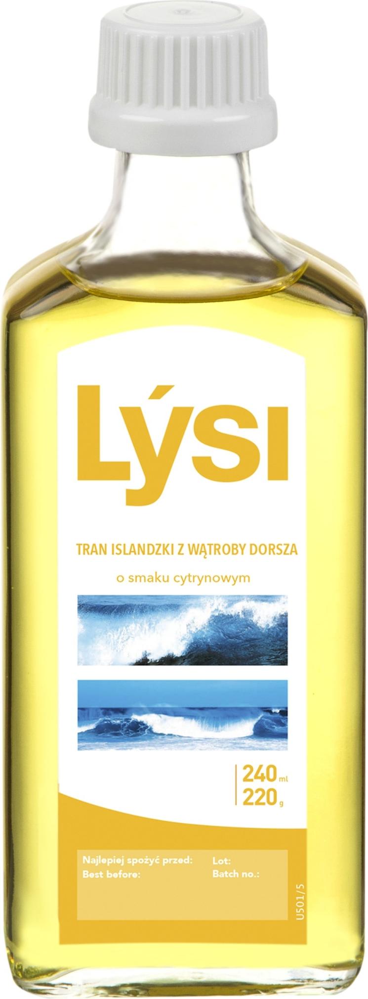 Lysi Isländischer Lebertran mit Zitronengeschmack 240ml