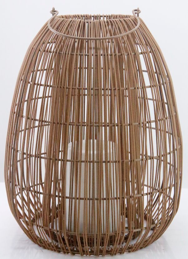 Solárna lampa - lampáš "NOONU" ratan, solárna sviečka