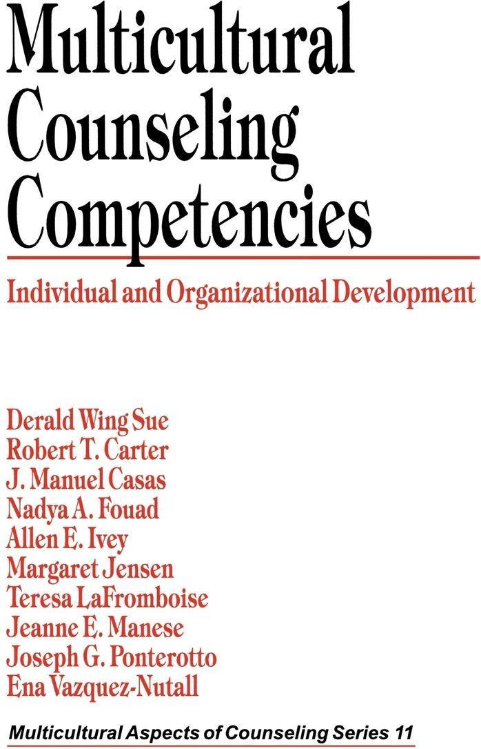 Sonstige Verlage Multicultural Counseling Competencies