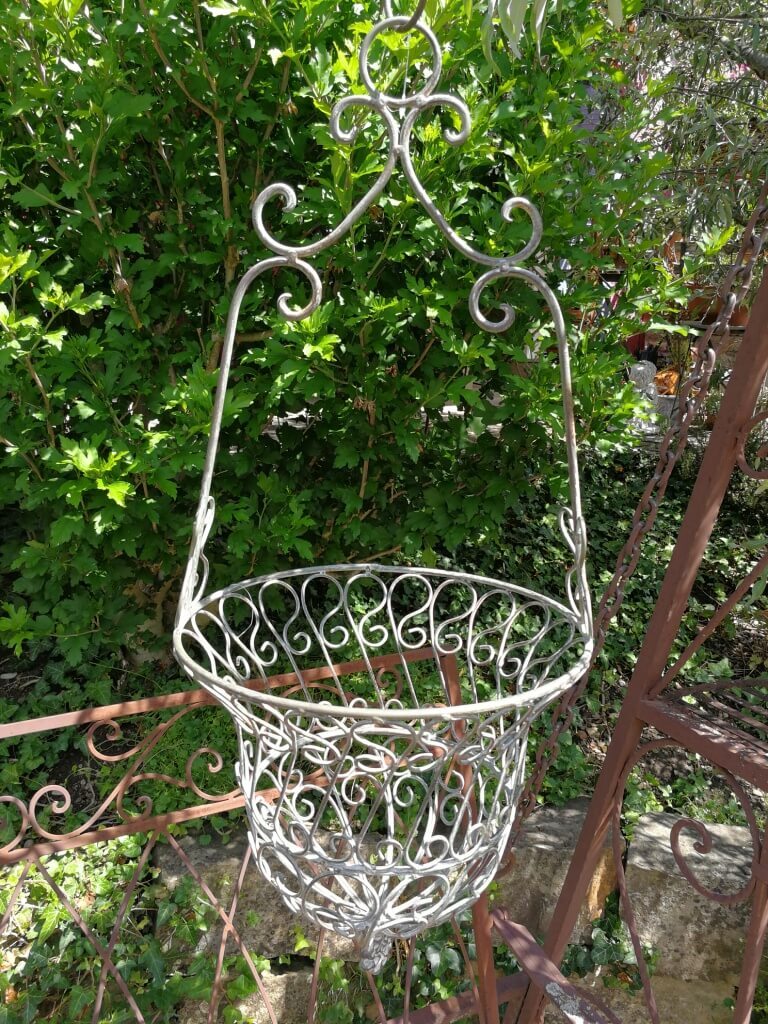POSIWIO Shabby Chic Korb Silvana, grau-braun patiniert Korb Silvana - groß