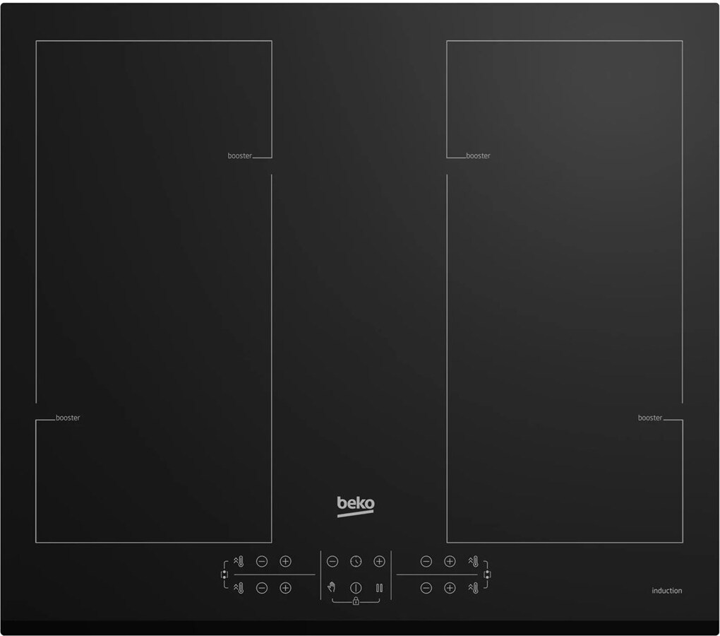 Beko HII64206F2MT Black Vstavaná 58 cm Zónová indukčná varná doska 4 zóny