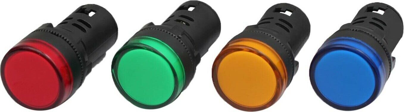 Tivendis Leuchtmelder Kontrollleuchte Signallampe Signalleuchte Warnlampe Signallampe LED 22mm Grün 12V