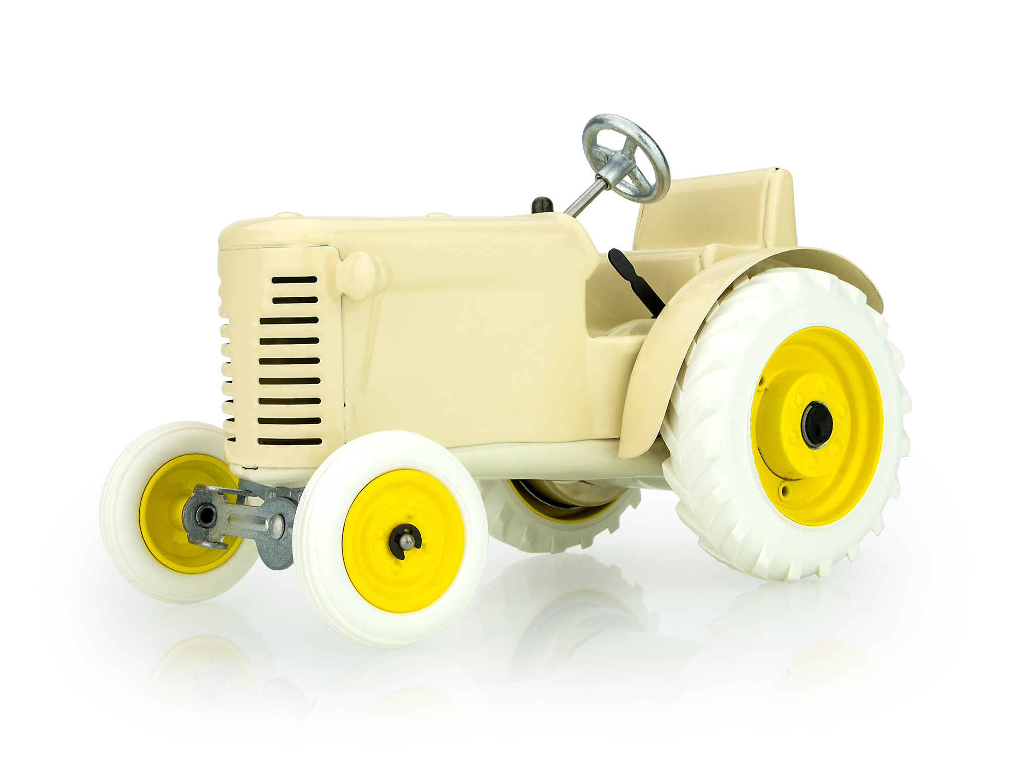 TRACTOR beige ohne Antrieb, Metallräder KOVAP 4.15011