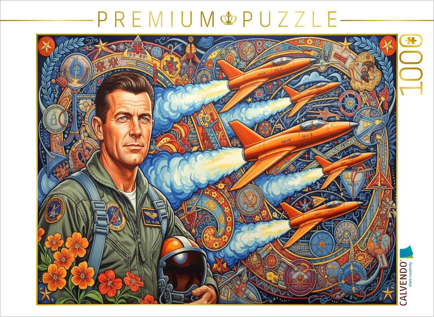 CALVENDO Puzzle Chuck Yeager (1923–2020) US-amerikanischer Testpilot | 1000 Teile Lege-Größe 64x48cm Foto-Puzzle für glückliche Stunden