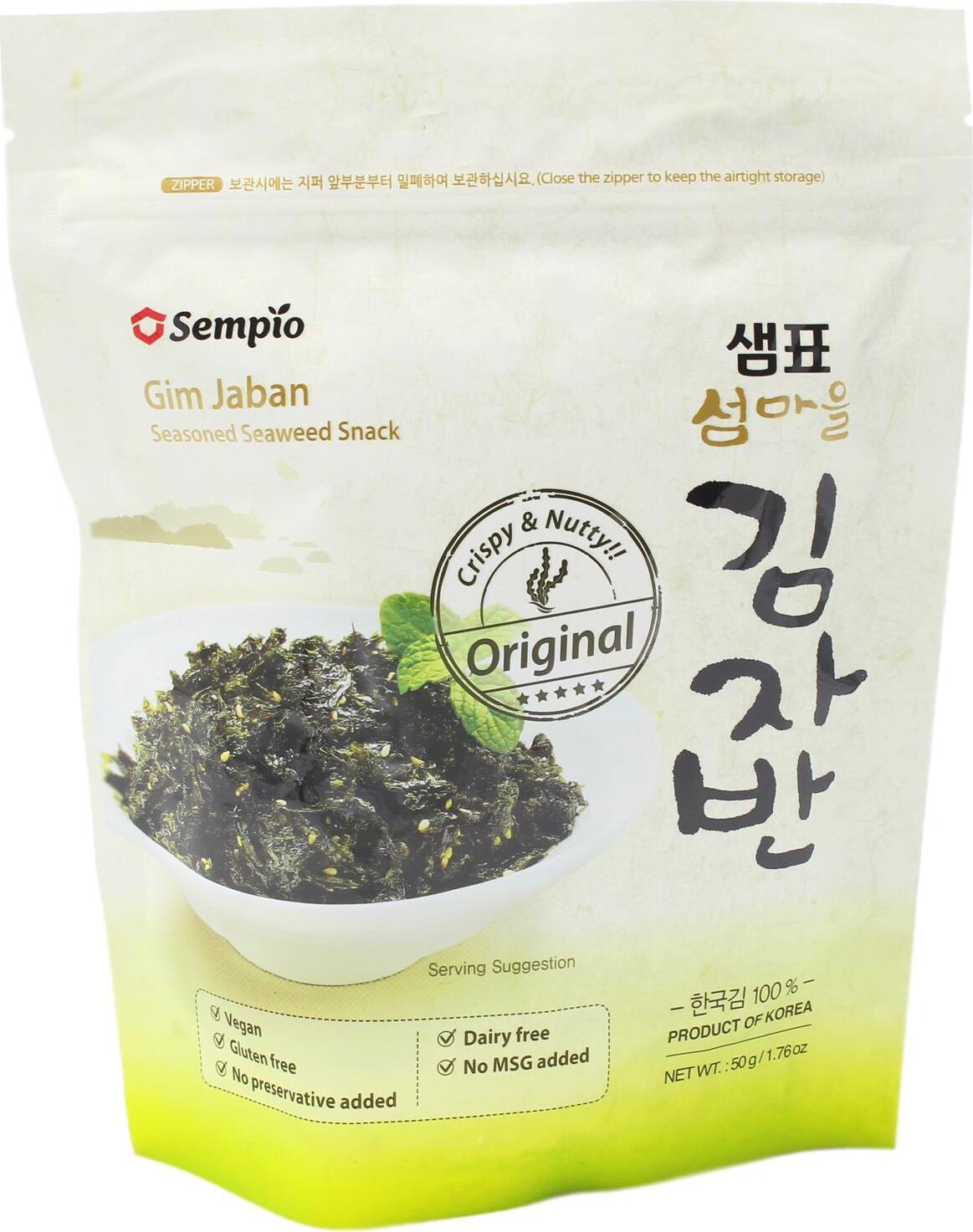 Sempio Geröstete Algen Snack mit Sesam 50g 1311430001