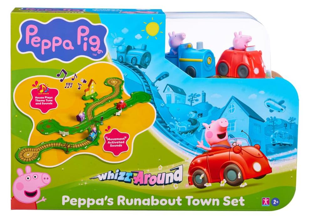 Bandai Peppa Pig Rennstrecke Zug und Auto