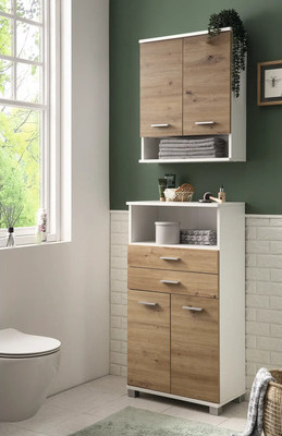 Unterschrank Möbelpartner Palermo BxHxT 30.3x75.3x32.6 cm artisan eiche/weiß 157628